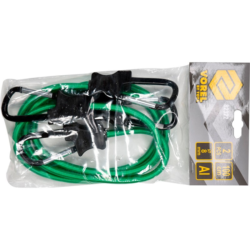 Set Coarda elastica 100 cm cu carabina Vorel