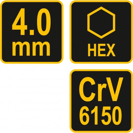 56643 VOREL Cheie hexagonala 4.0 mm Allen cu maner T