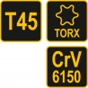 56637 VOREL Cheie torx T45 cu maner T