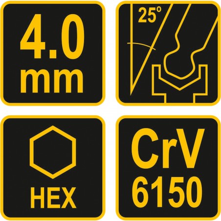 56623 VOREL Cheie hexagonala cu bila 4.0 mm si maner T