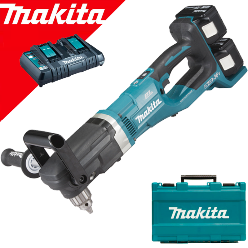 MAKITA Masina unghiulara de gaurit si insurubat cu 2 acumulatori
