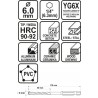 21686 STHOR Burghiu universal de 6 mm cu prindere hexagonala 1/4"