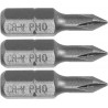 65451 STHOR Set 3 biti philips, PH0, hexagonala 1/4", lungime 25 mm