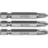 65462 STHOR Set 3 biti phillips PH1, PH2, PH3, hexagonala 1/4", 50 mm