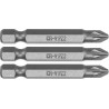 65476 SHTOR Set 3 biti pozidrive PZ2, hexagonala 1/4", lungime 50 mm