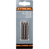 65476 SHTOR Set 3 biti pozidrive PZ2, hexagonala 1/4", lungime 50 mm