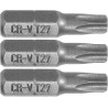 65496 STHOR Set 3 biti profil Torx T27, hexagonala 1/4", lungime 25 m