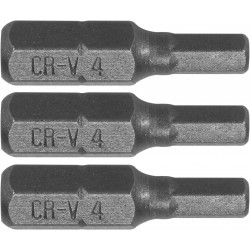 65502 STHOR Set 3 biti profil hexagonal 4x25 mm, hexagonala 1/4"