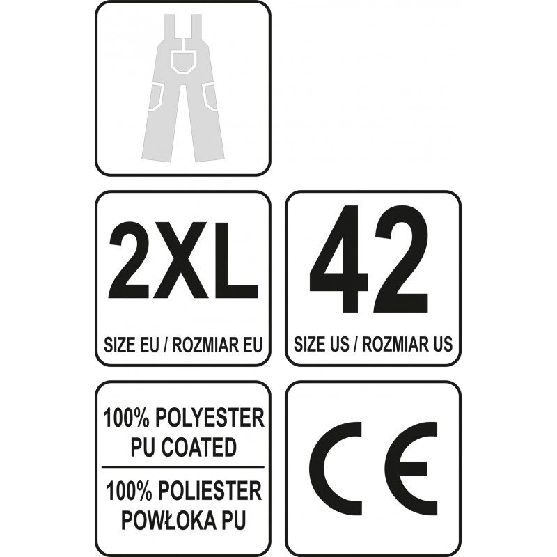 Salopeta impermeabila masura XXL Yato YT-80964