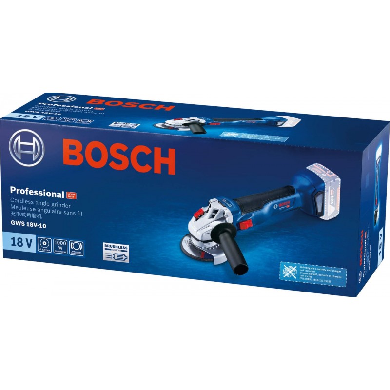 06019J4000 Bosch GWS 18V-10 Polizor unghiular cu acumulator disc 115mm