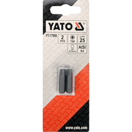 Biti de 25 mm 1/4" cu cap Torx T40 Yato