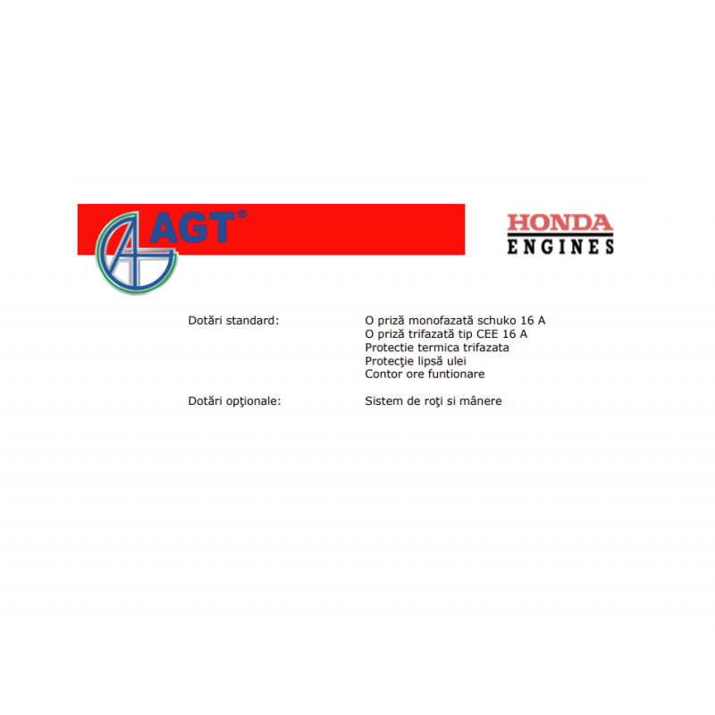 PFAGT8503HCP Generator de curent 8.0 kVA pe benzina AGT 8503 HSB