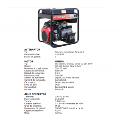 PFAGT11501H16B AGT Generator de curent monofazat AGT 11501 HSBE 16 L RCBO cu motor HONDA