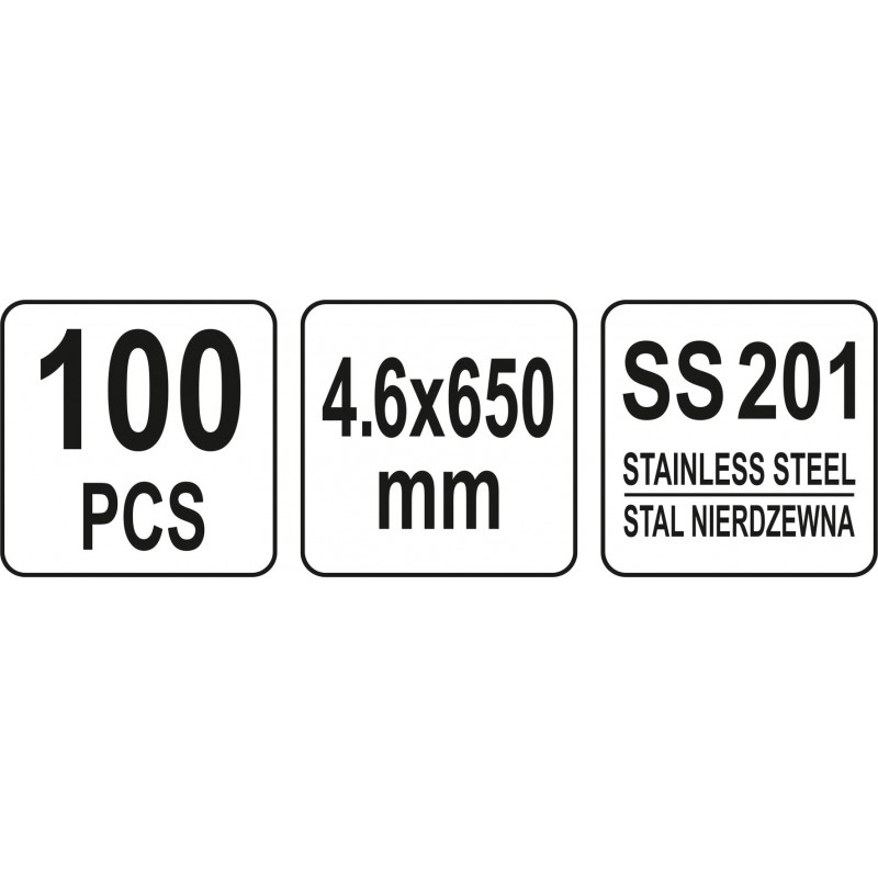 Coliere metalice reglabile din otel 4.6 x 650 mm Yato YT-70570