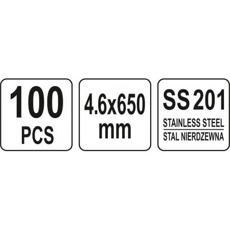 Coliere metalice reglabile din otel 4.6 x 650 mm Yato YT-70570