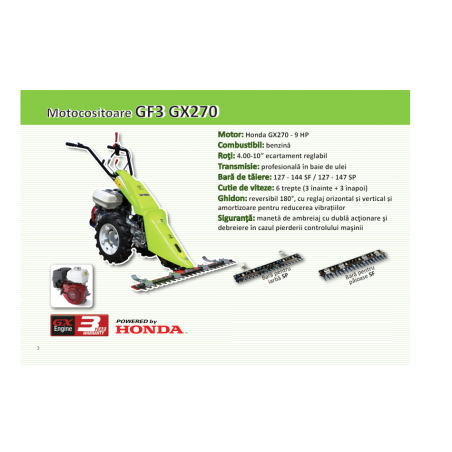PFASGF3GX2791 Motocositor GF3 cu motor HONDA GX270 9CP 127SF GRILLO