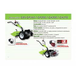 PFASG85GP200 GRILLO Motocultor G85 cu motor HONDA GP200 6.5CP