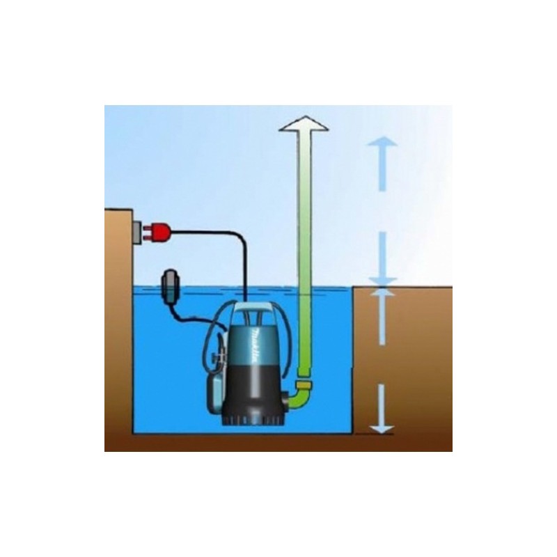 MAKITA PF0610 Pompa submersibila de apa murdara cu putere de 550W