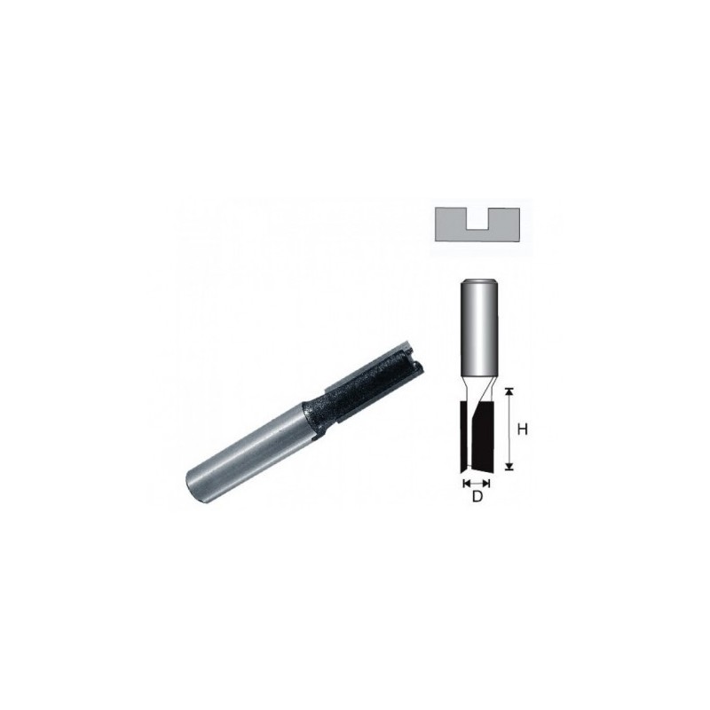Freza dreapta 12 mm pentru frezat lemn Dedra