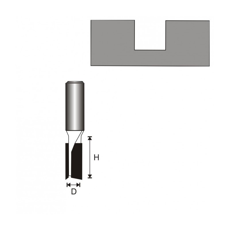 Freza dreapta 20 mm pentru frezat lemn Dedra