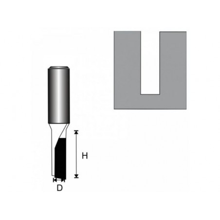 Freza dreapta cu rulment 12,7 mm pentru frezat lemn Dedra
