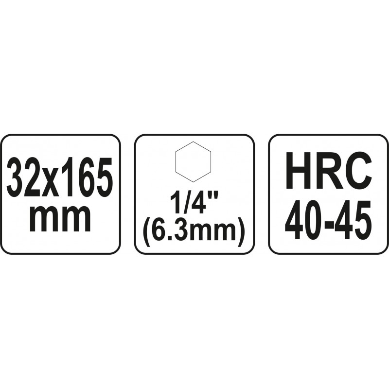 Burghiu spiralat 32x165 mm cu prindere 1/4" hex Yato