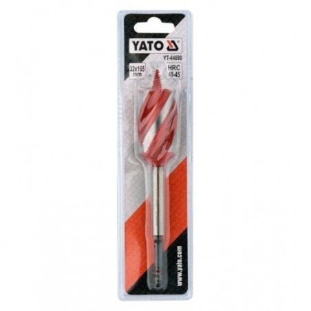 Burghiu spiralat 32x165 mm cu prindere 1/4" hex Yato