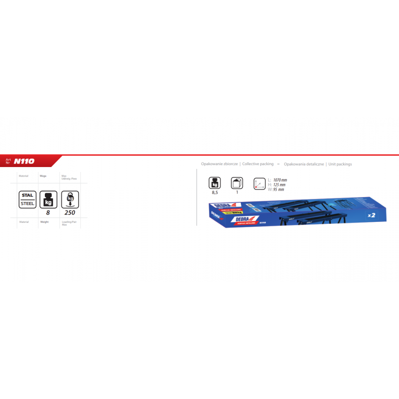 Set de 2 capre metalice Dedra