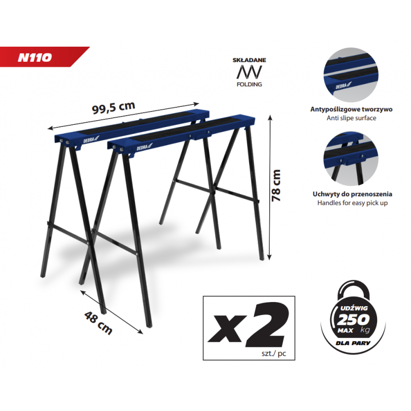 Set de 2 capre metalice Dedra