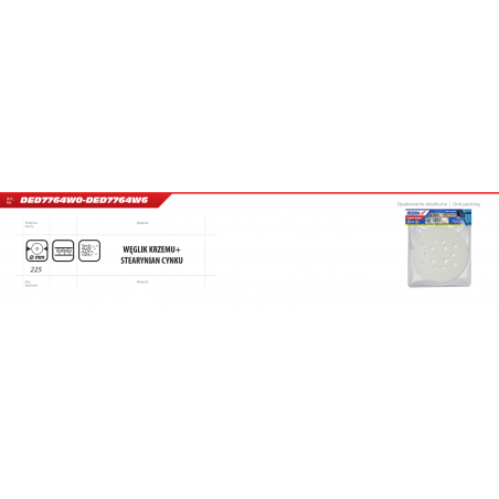 5 Buc Discuri abrazive albe universale 225 mm granulatie 150 Dedra