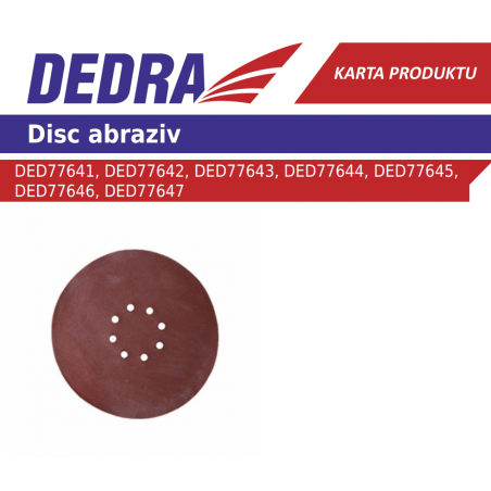 Discuri abrazvie cu gauri diametru 180 mm granulatie 100 Dedra