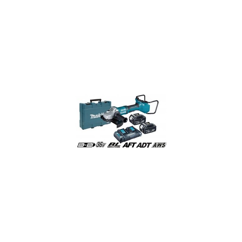 DGA701T2U2 MAKITA Polizor unghiular 180mm cu 2 acumulatori 18V 5Ah