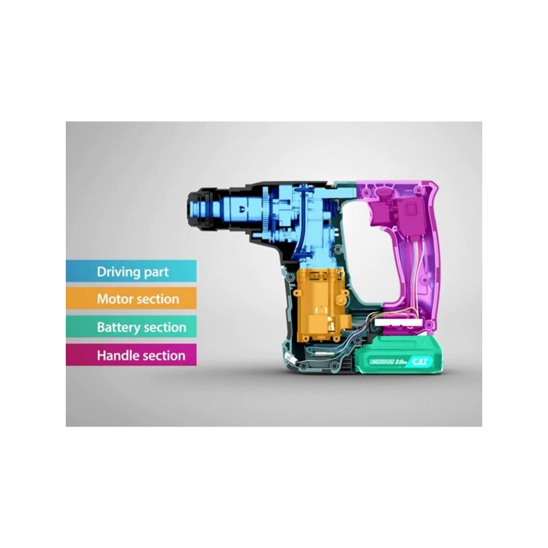 MAKITA HR166DSMJ Ciocan rotopercutor SDS-PLUS cu 2 acumulatori 12V 4Ah