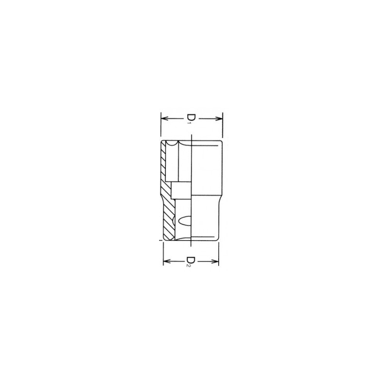 330425 Cheie tubulara bihexagon 8 mm prindere patrat 1/2" TPM