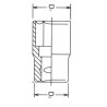330425 Cheie tubulara bihexagon 8 mm prindere patrat 1/2" TPM