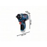 06019J9100 BOSCH Masina de gaurit hex. 1/4, 2 acum. Li-Ion GSR12V-35HX