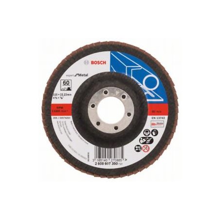 2608607350 BOSCH Disc de slefuire evantai X551, 115mm pentru metal