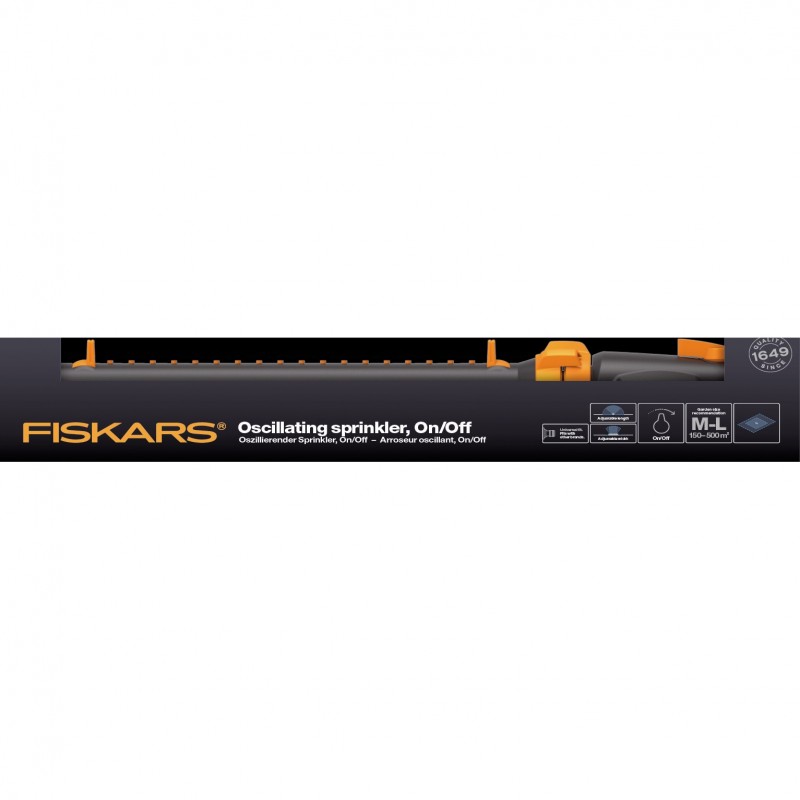 1027028 FISKARS Apersor oscilant cu buton on/off, 50 - 500 m2