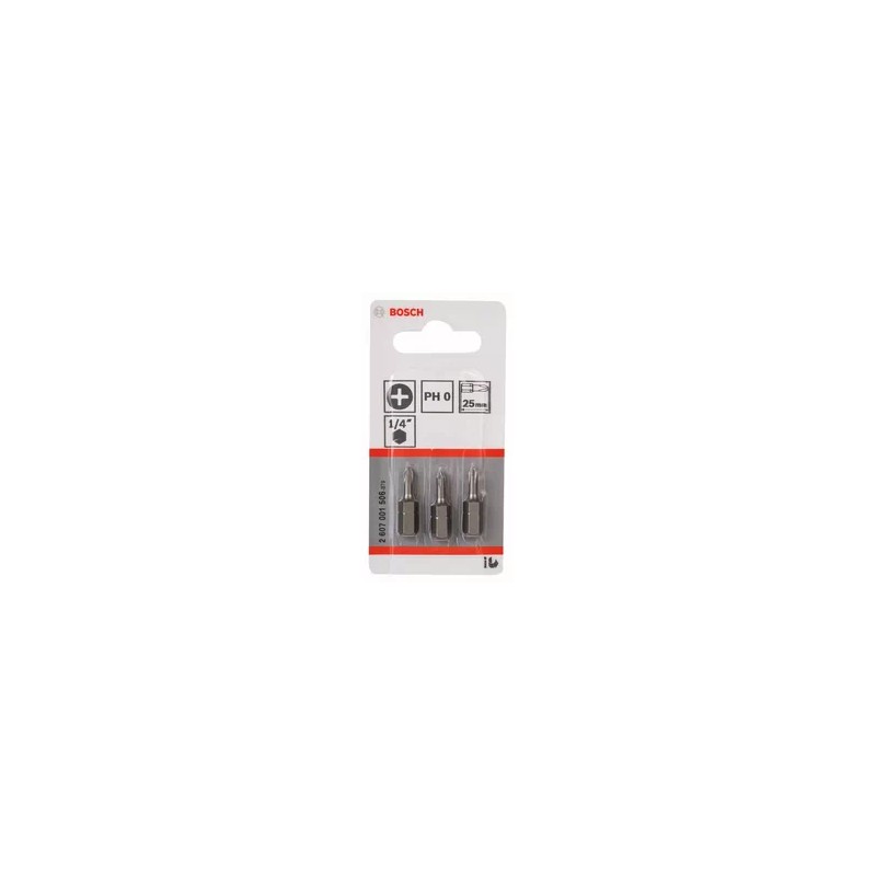 2607001506 BOSCH 3 biti 25mm extra duri PH0 XH prindere hexagon 1/4