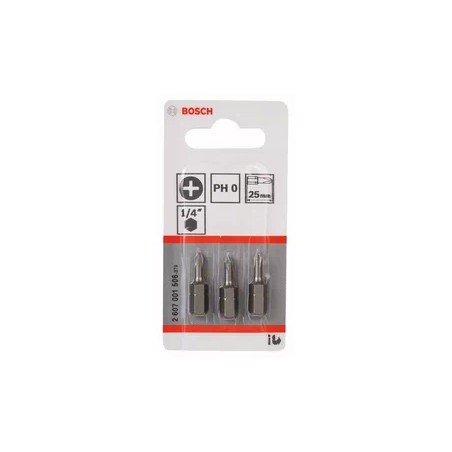 2607001506 BOSCH 3 biti 25mm extra duri PH0 XH prindere hexagon 1/4