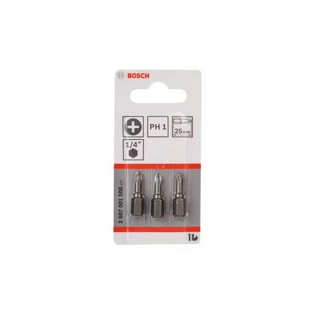 2607001508 BOSCH 3 biti 25mm extra duri PH1 XH prindere hexagon 1/4