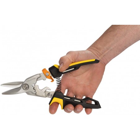 1027207 FISKARS Foarfeca pentru tabla PowerGear, taietura dreapta