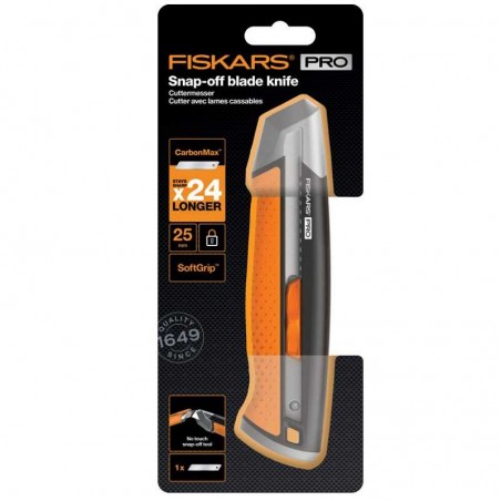 1027228 FISKARS Cutit CarbonMax Snap-off 2.5 cm