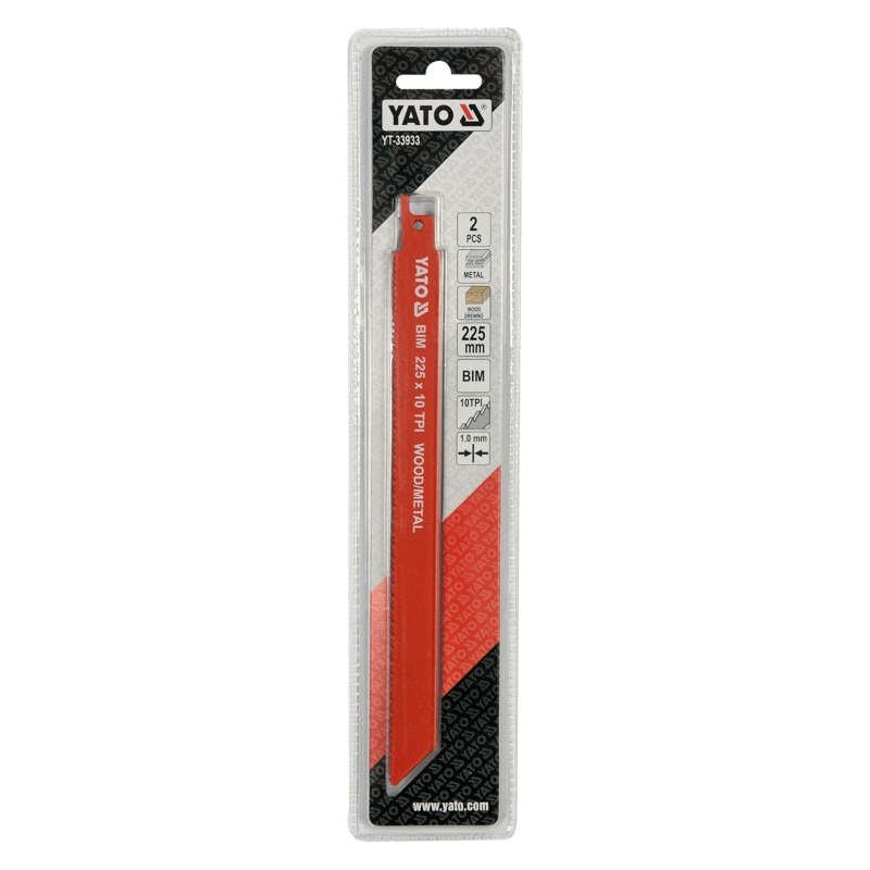 YT-33933 YATO Set 2 lame ferastrau sabie 225mm, 10TPI, lemn/metal