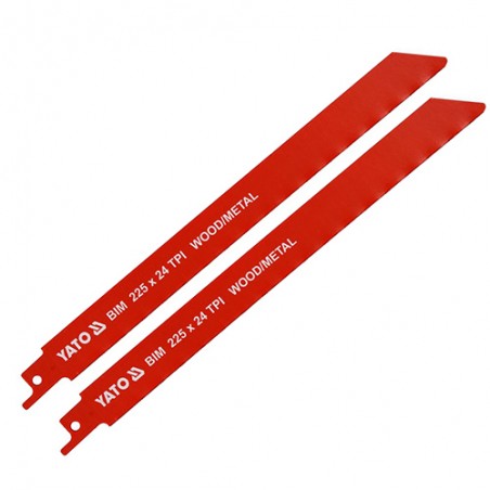 YT-33934 YATO Set 2 lame ferastrau sabie 225mm, 24TPI, lemn/metal