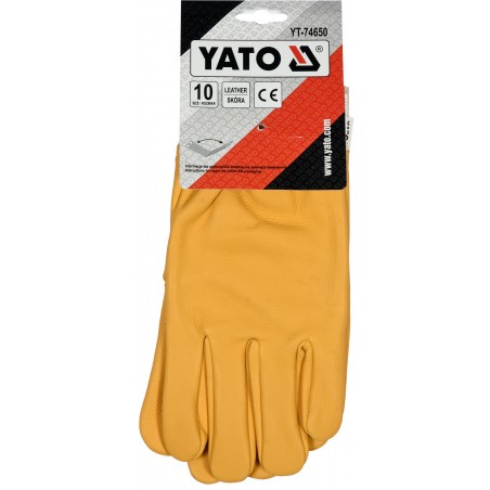 YT-74650 YATO Manusi de protectie din piele, galbene, marimea 10 (L)