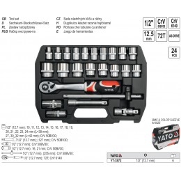 YT-3872 Trusa chei tubulare cu antrenor 1/2" Yato