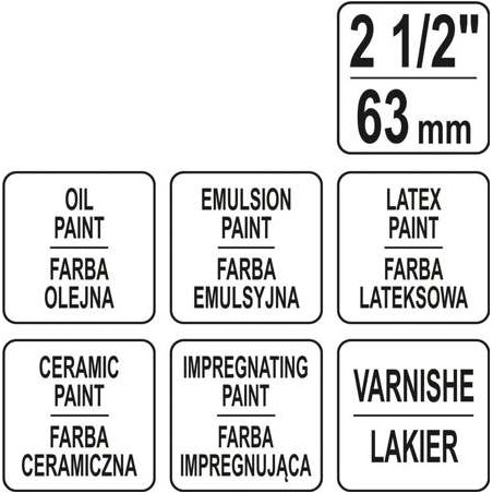 YT-54523 YATO Pensula englezeasca AKRYL MA2,5" (63 mm)