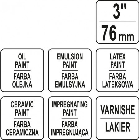 YT-54544 YATO Pensula englezeasca 2K3" (76 mm)