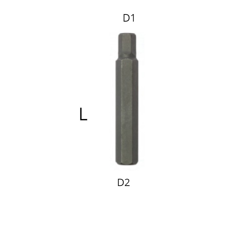 334509 TOPMASTER Bit hexagonal 8mm lungime 75mm